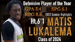 Matis Lukalema  2023 Summer Highlights [upl. by Nonnaer]