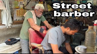 baba head massage back massage tapping sounds and neckcracking by old barber asmr [upl. by Sherilyn]