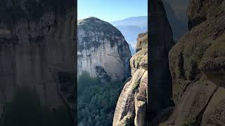 Meteora Monastery Greece on a Sunny Day in 4K shorts greece [upl. by Ohcamac97]