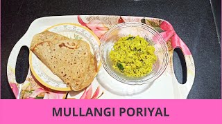 Mullangi Poriyal in tamil  Mullangi Curry  சுவையான முள்ளங்கி பொரியல் செய்வது எப்படி Radish Curry [upl. by Ashli957]