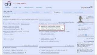 Citi QuickTake Demo How to Make an Inter Institution Transfer using Citibank Online [upl. by Marjana]