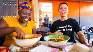 Street Food in Ghana  GIANT CHOPBAR LUNCH and West African Food Tour in Accra [upl. by Turnheim961]