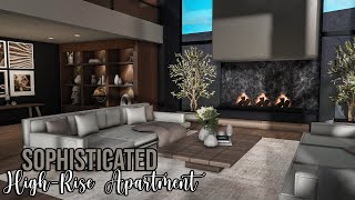 ROBLOX  Bloxburg Sophisticated Highrise Apartment Idea Speedbuild  Tutorial  Ellvoi [upl. by Edison]