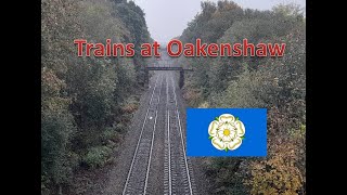 Trains at Oakenshaw [upl. by Ecinrahs]