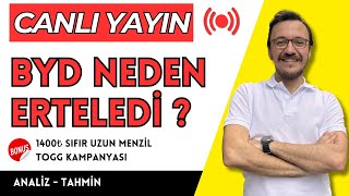 BYD Neden Erteledi  Ucuz Fiyat Hayal mi  TOGG 1400e uzun menzil veriyor  Analiz Tahmin [upl. by Kiah]