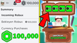 ROBUX VEREN OYUN da SINIRSIZ ROBUX HİLE YAPTIM  Çalıştı  Roblox [upl. by Nyloj]