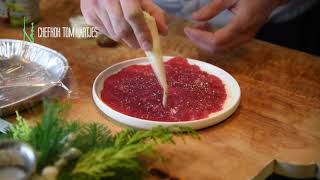 Carpaccio  voorgerecht presentatie Traiteur Kerst 2018 [upl. by Starbuck]