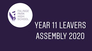 Year 11 Leavers Assembly 2020 [upl. by Yzzik]