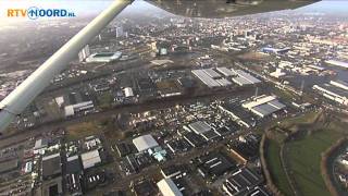 Luchtbeelden van wateroverlast in Groningen lang [upl. by Hepsiba]