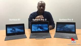 Surface RT and Surface Pro 3 and Surface Pro 4 Comparison [upl. by Ttehc549]