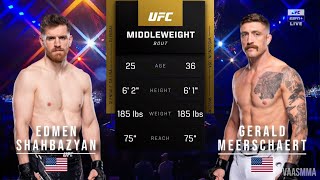 EDMEN SHAHBAZYAN VS GERALD MEERSCHAERT FULL FIGHT UFC ON ESPN 62 [upl. by Nabatse]