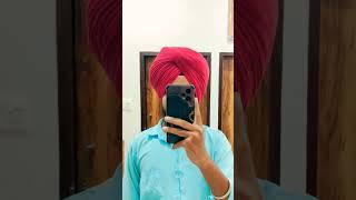 Pagg shape wattan wali red ♥️ color sidha larh 65 meter pagg turban dastar shorts parna yt [upl. by Soilisav]