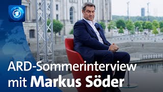 ARDSommerinterview mit Markus Söder CSU [upl. by Droffilc449]