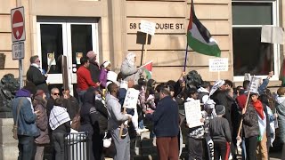 Protestors criticize Brantford city council over resolution condemning Hamas [upl. by Adiarf]