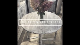 DIY Grey Weathered Gray Driftwood Finish with Chalk Paint [upl. by Jaenicke773]