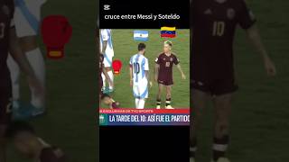 Cruce entre Yeferson Soteldo y messi en eliminatoriasmundial2026 shortsfutbol vzla 2024 [upl. by Colline]