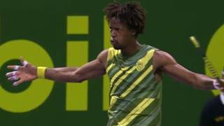 Gael Monfils Upsets Rafael Nadal at the 2012 Qatar ExxonMobil Open in Doha [upl. by Eissed251]