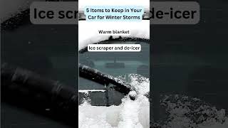 5 items to keep in car for winter storms [upl. by Ratcliffe]