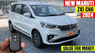 Maruti Ertiga Zxi Cng 2024 2nd Top Model PriceFearure Full Detailed Review [upl. by Tecu]