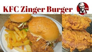 KFC style Zinger Burger recipeZinger pieces recipe [upl. by Coe]