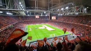 Dutch National Anthem  The Netherlands vs Belgium Johan Cruijff Arena 25092022 [upl. by Housum]