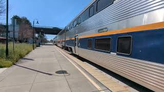 Amtrak CDTX 2003 F59PHI pulling Late Capital Corridor 729 at Berkeley Station [upl. by Lebama211]