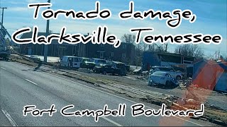 Fort Campbell Boulevard Clarksville Tennessee tornado damage￼ [upl. by Ityak]