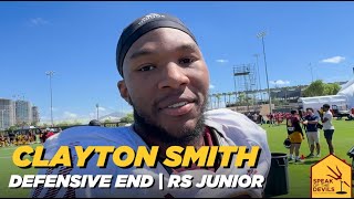 ASU DE Clayton Smith on rally vs Texas State amp facing Texas Tech [upl. by Aierdna]