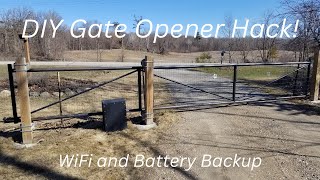 Cantilever Gate Opener Hack Automatic Gate opener drivewaygates diy hack [upl. by Deehahs]