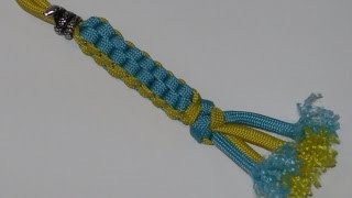 Paracord knüpfen eckig mit Perle in Deutsch [upl. by Magna339]