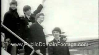 The Beatles Come to America Public Domain Footage Newsreel PublicDomainfootagecom [upl. by Kuhn]