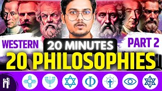 20 मिनट में 20 Philosophies  Part2  All important Western Philosophies explained  130 [upl. by Mauro430]