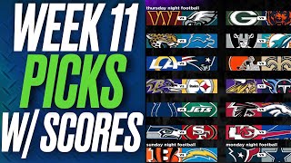 WEEK 11 Predictions for ALL NFL GAMES 2024 With Scores Expert PICKS [upl. by Gervase]