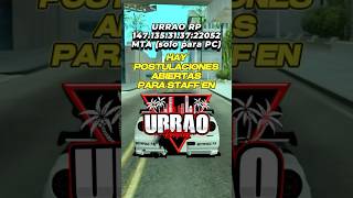 URRAO RP MTA con postulaciones abiertas para Staff dirtybotplays mtaroleplay mta mtasanandreas [upl. by Lib180]