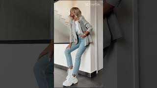 Zapatillas blancas de mujer 2023  Outfits casuales y semi formales [upl. by Nomled]