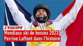 Sur une autre planète Perrine Laffont soffre un doublé mondial historique en ski de bosses [upl. by Samohtnhoj]