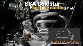 BSA Goldstar first start kickbackgarage [upl. by Seavir]