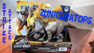 Mattel Jurassic World Dino Trackers Strike Attack Zuniceratops mattel [upl. by Nwahsit460]