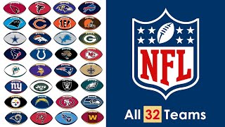 All 32 NFL Teams Logos A Visual Journey Through Football Excellence🏈🔍 [upl. by Bartholomeus]