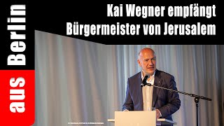 Kai Wegner empfängt Bürgermeister von Jerusalem [upl. by Ym]