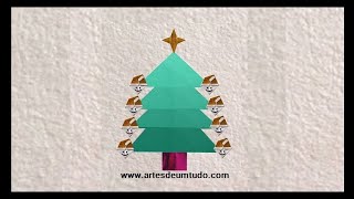 Como fazer Árvore de Natal para Mural  Natal artesdeumtudo [upl. by Gallager569]