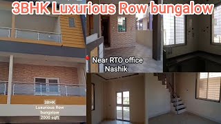 3BHK luxurious Row bungalowNear RTO officeNashik cityPrime locationCorner bungalowPrime homes [upl. by Maurits869]