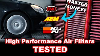 Performance Air Filters  KampN vs AEM vs BMC  DYNO TEST [upl. by Naji]