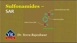 Sulfonamides  SAR  SAR of Sulfonamides  Sulfonamides SAR  YR Pharma Tube  Dr Yerra Rajeshwar [upl. by Nea]