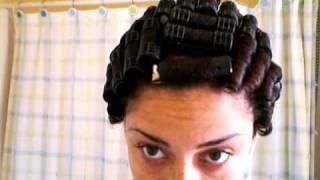 natural hair rollerset tutorial bentonite part 3 [upl. by Evad]