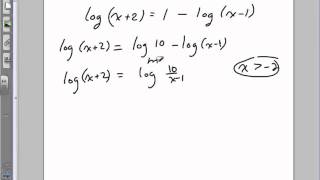 résolution dune équation logarithmique [upl. by Mariejeanne]