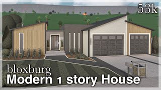 Bloxburg  Modern 1 Story House Speedbuild exterior [upl. by Nesahc132]