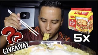 GIVEAWAY 5X MAGGI BIG KARI CHALLENGE MUKBANG  VLOG IJAT  CELORENG BOMBA  MUKBANG MALAYSIA [upl. by Vasta102]