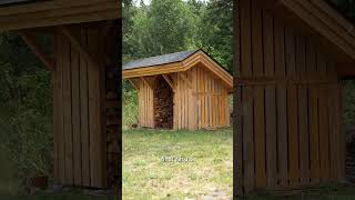 Design for a Firewood Shed design diy woodworking construction cedar shorts [upl. by Mariam218]