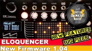 Eloquencer New 104 Features Update Eurorack Modular Sequencer [upl. by Zicarelli]